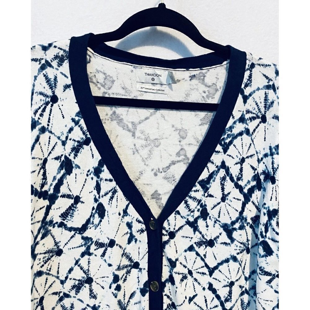 Thakoon for Target Cardigan Sweater Womens 1X Shibori Print Button Front Boho - Picture 4 of 9